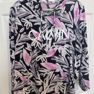 Calvin Klein Performance Pink and Black Hoodie